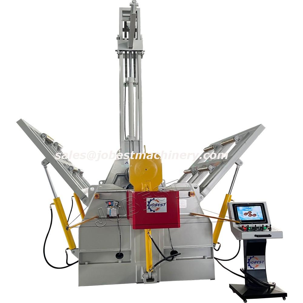 W12CNC-30X2500 with 15-inch touchscreen, four rollers made of 42CrMo material, inclined four-roll plate rolling machine, with upper and left/right material supports, and automatic lubrication function